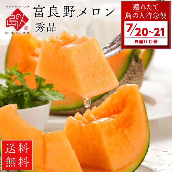 【7月20日～7月21日お届け】北海道 富良野産 富良野 メロン 2.0kg 秀品【送料無料】