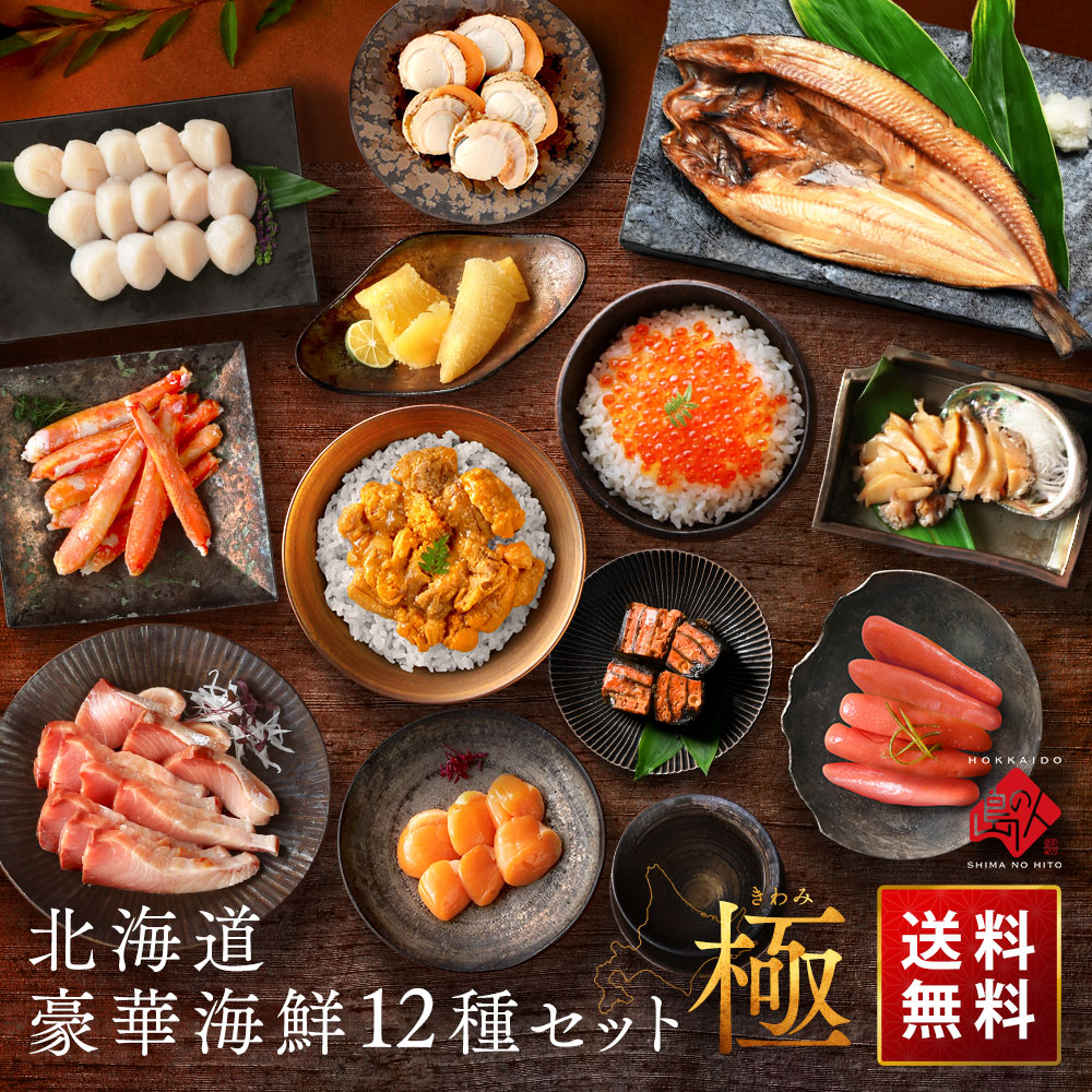 北海道 高級海鮮ギフト 12点セット 極<br>（4～5人前/冷凍）