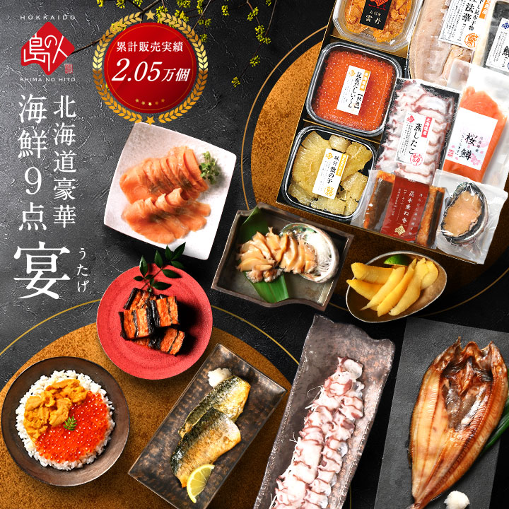 北海道 高級海鮮9点セット 宴(うたげ) 【プレミアムギフト】【送料無料】