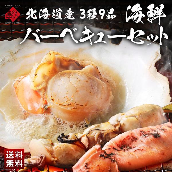 北海道産 3種9品 海鮮バーベキューセット【送料無料】