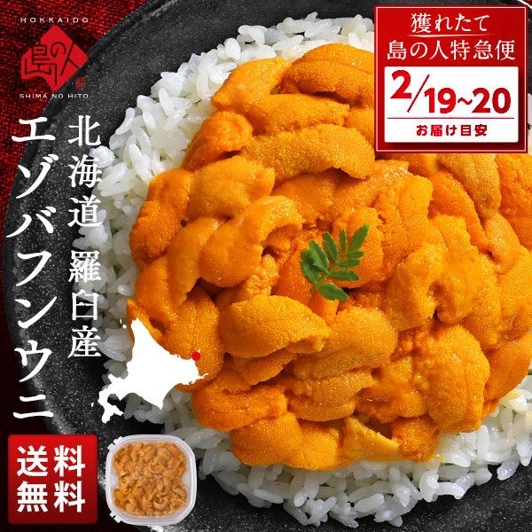 【2月19日～2月20日お届け】北海道 知床・羅臼産 生エゾバフンウニ 80g(ウニ丼1杯分)【送料無料】