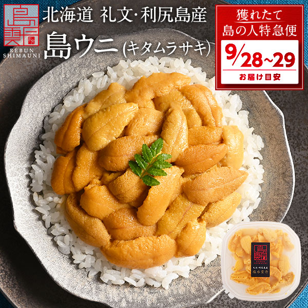 【9月28日～9月29日お届け】礼文・利尻島産 生キタムラサキウニ 90g